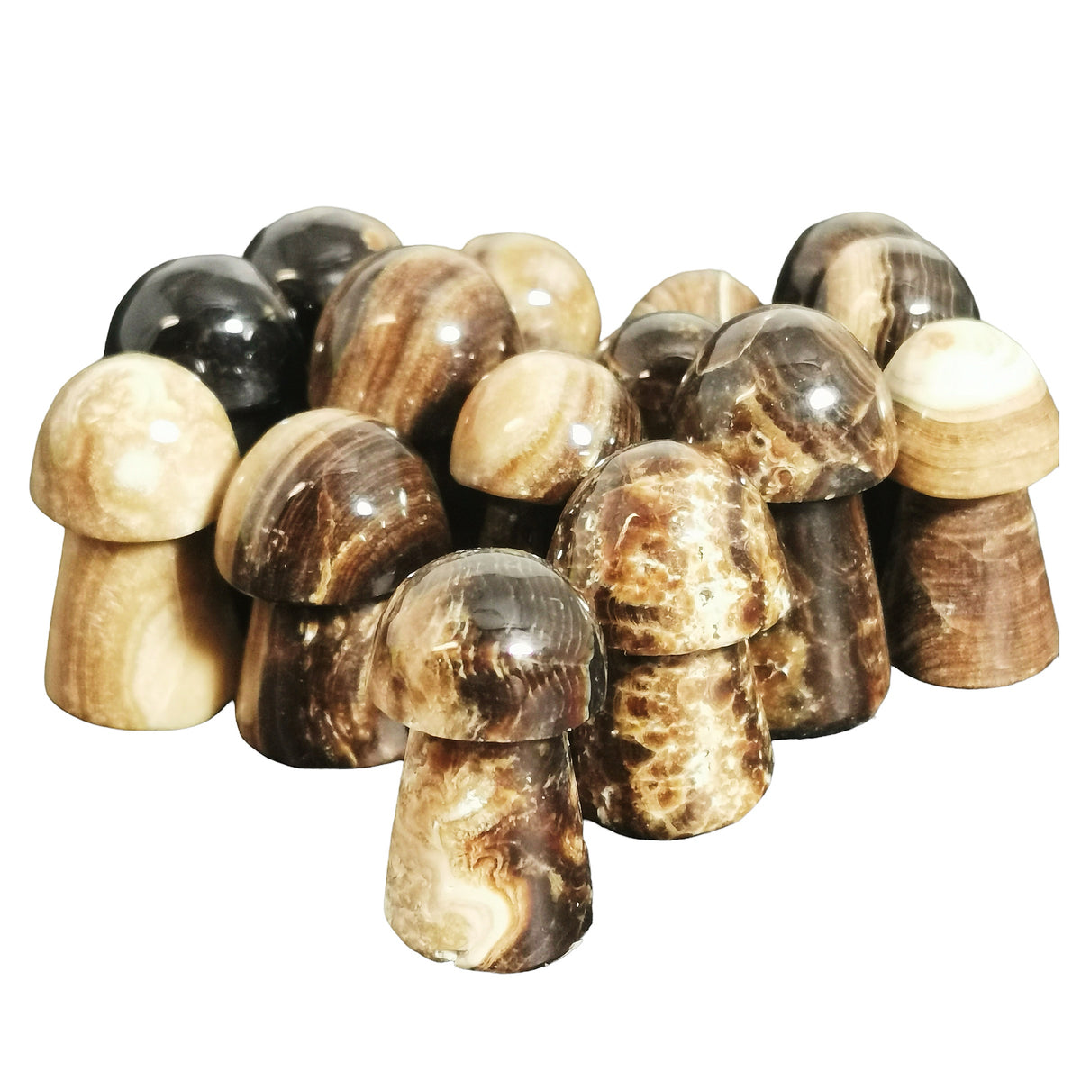 Chocolate Calcite Mushroom carving.