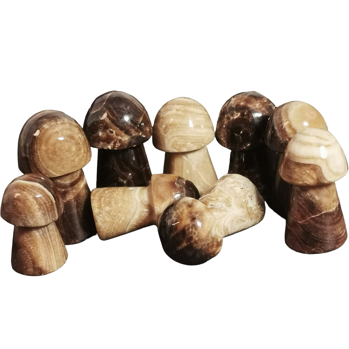 Chocolate Calcite Mushroom carving.