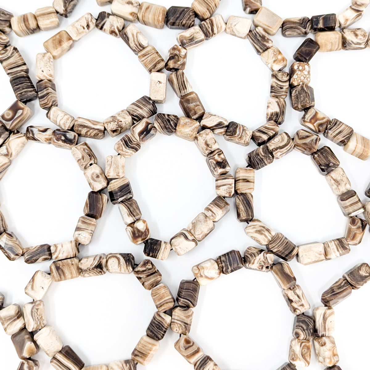 Chocolate Calcite bead bracelet.