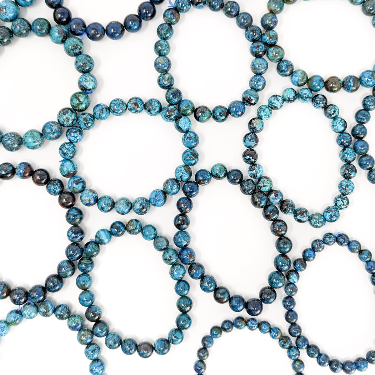 Chrysocolla bead bracelet.