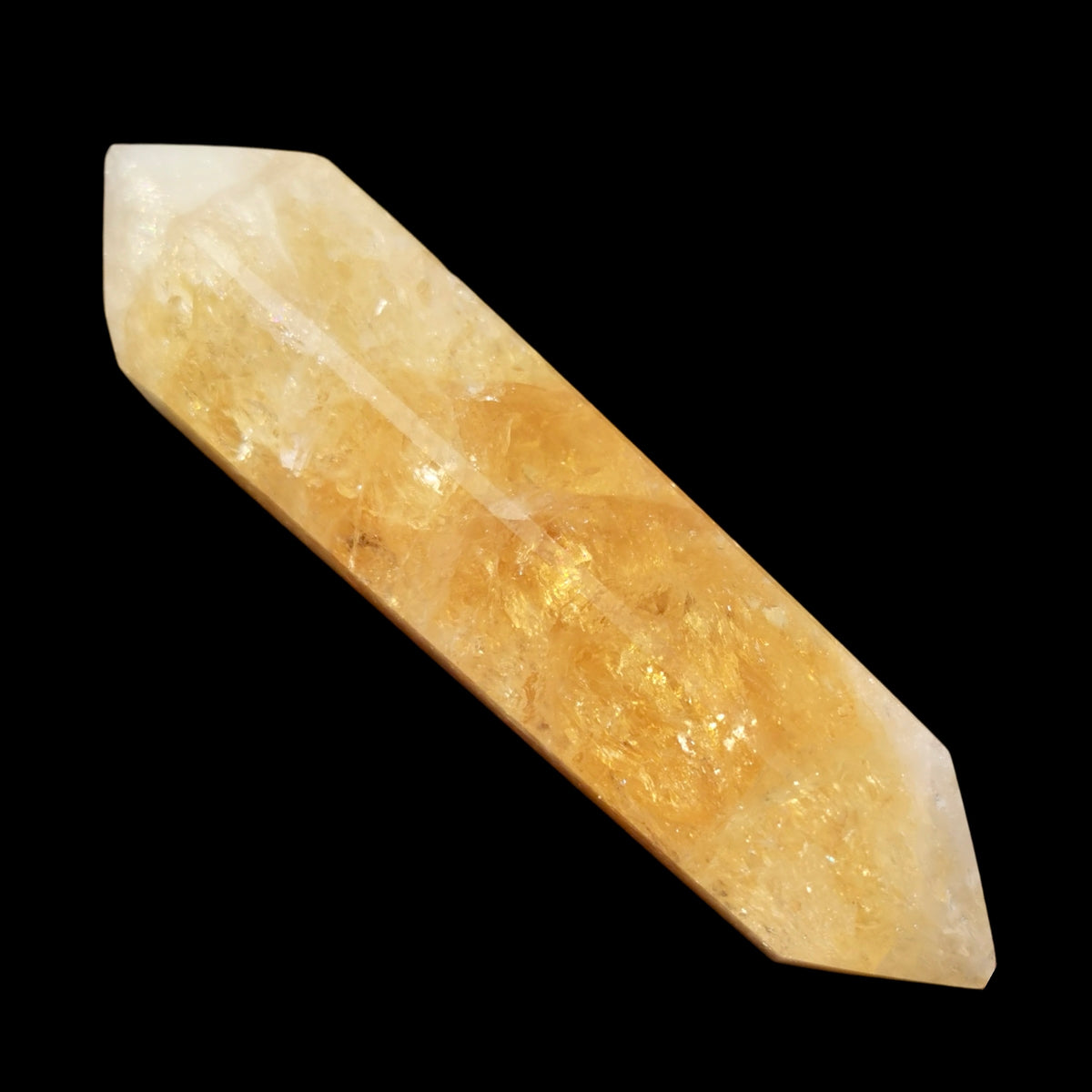 Citrine Vogel wand, Brazil: wand lying flat