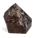 Smoky Quartz w White Rutile - Polished Freeform