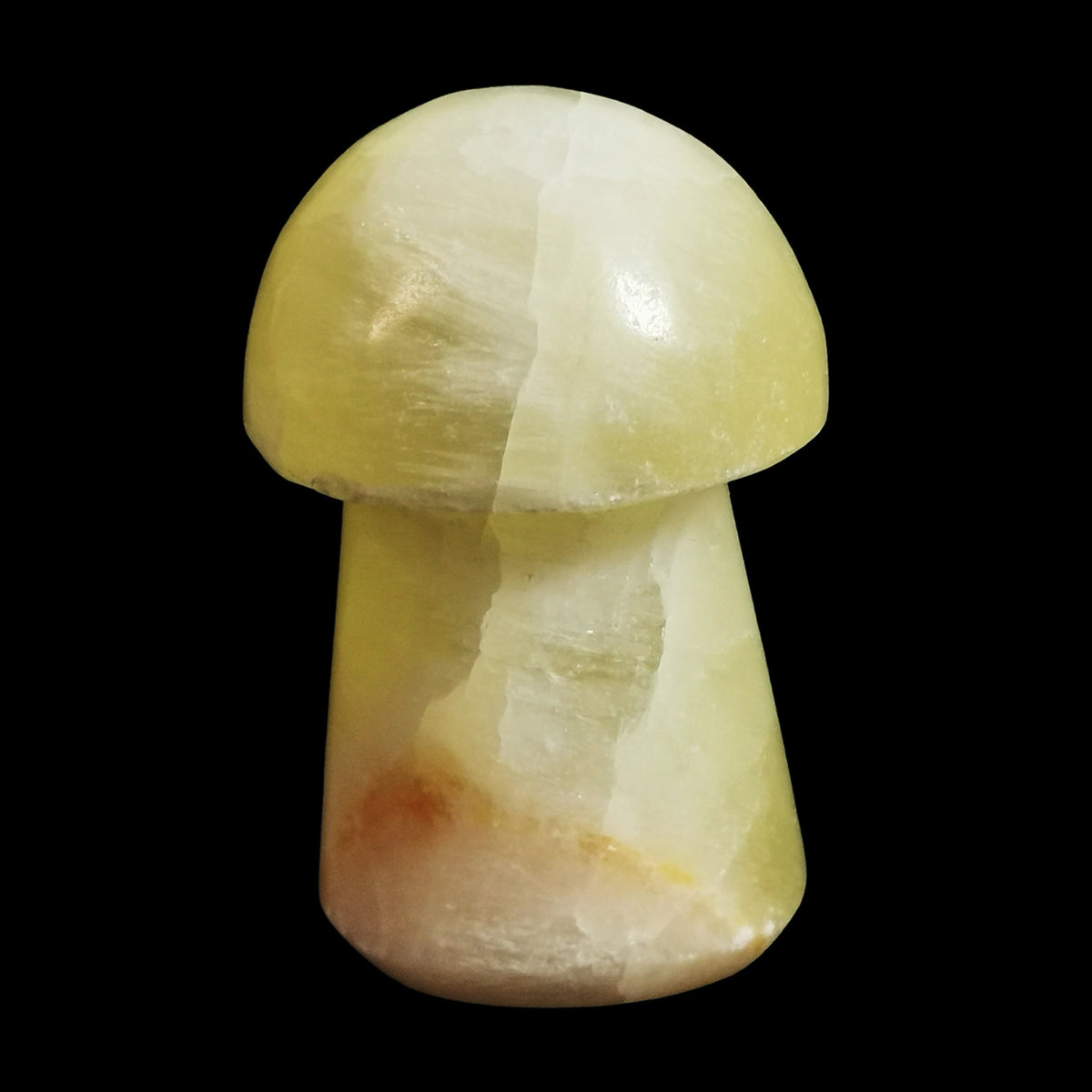 Citron Calcite Mushroom carving.