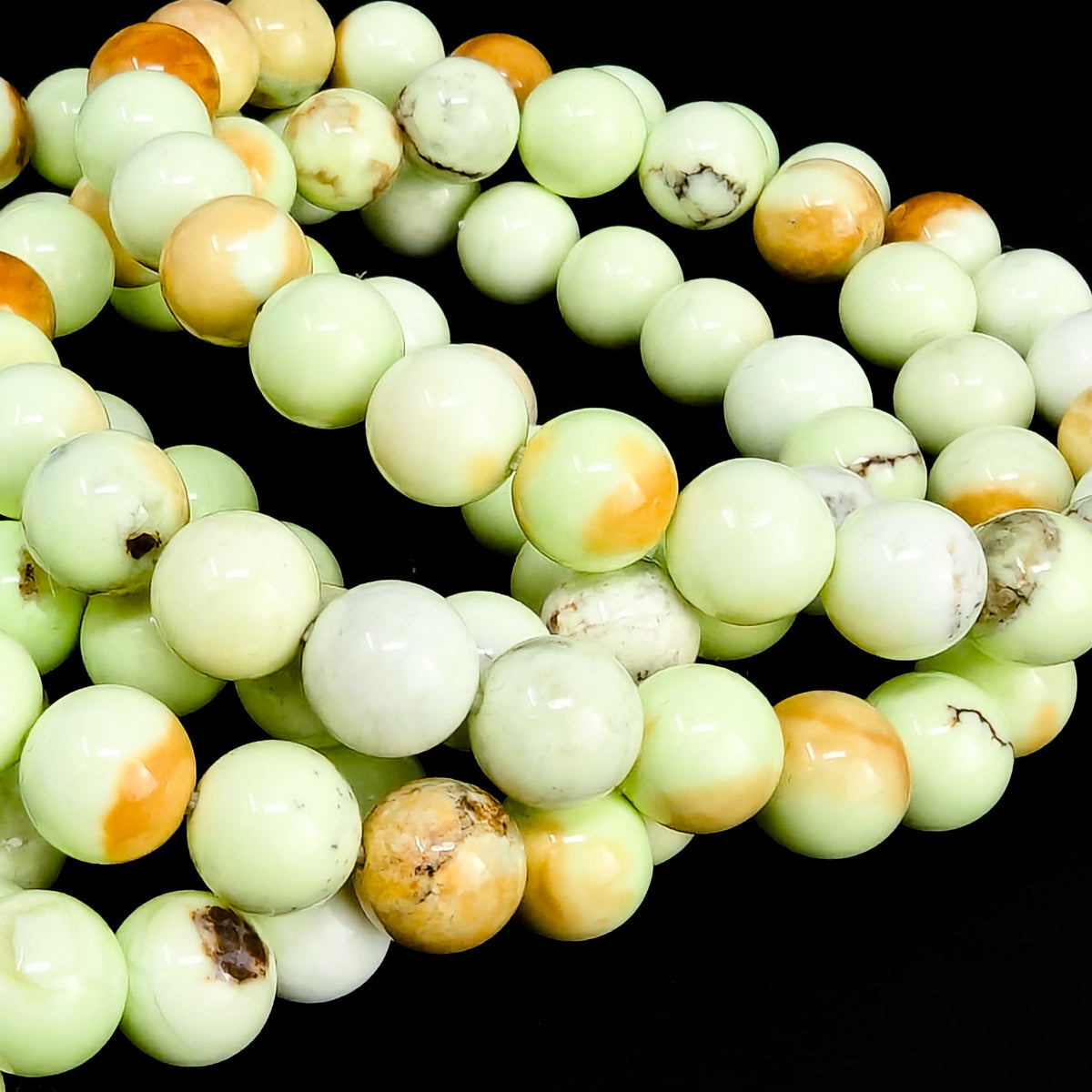 Citron Chrysoprase bead bracelet.