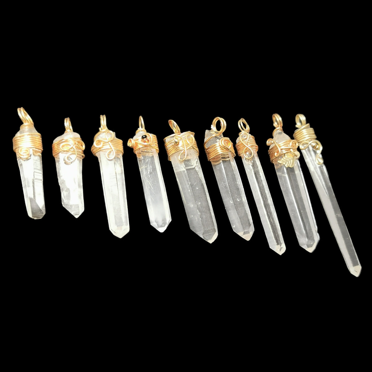 Blade of Light Quartz pendant with Raw Columbian Quartz.
