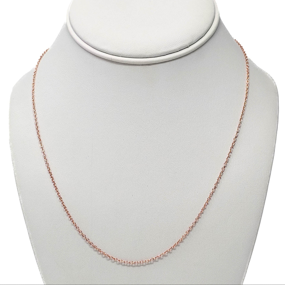 Copper plated chain – chain on a display bust