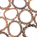 Copper Rutile in Quartz - Bead Bracelet