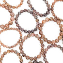 Copper Rutile in Quartz - Bead Bracelet