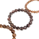 Copper Rutile in Quartz - Bead Bracelet