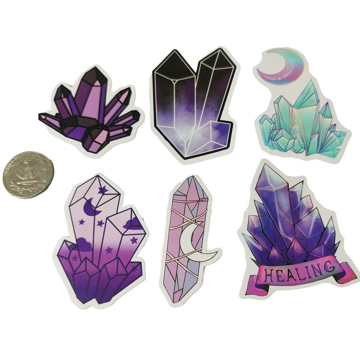 Crystal stickers.