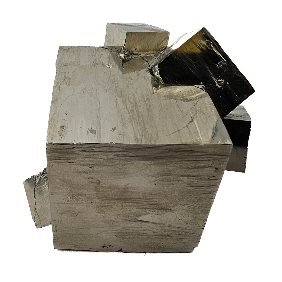 Cubic Pyrite specimen, an iron sulfide, from Ampliación a Victoria Mine, Navajún, La Rioja, Spain.