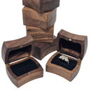 Curved Ring Box - Wooden Jewelry Box - China