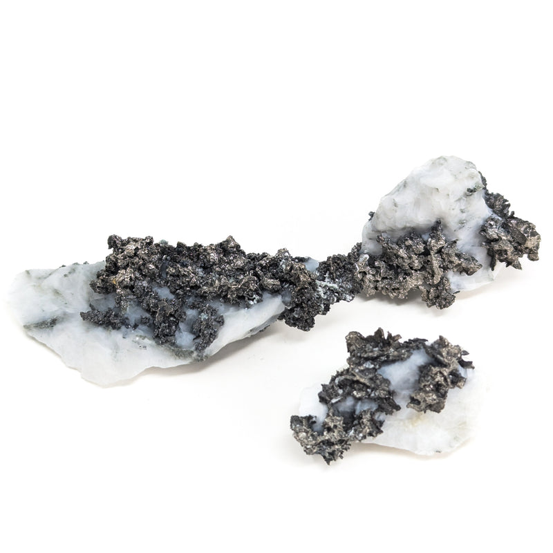 Dendritic Silver Ore in Calcite - Mineral