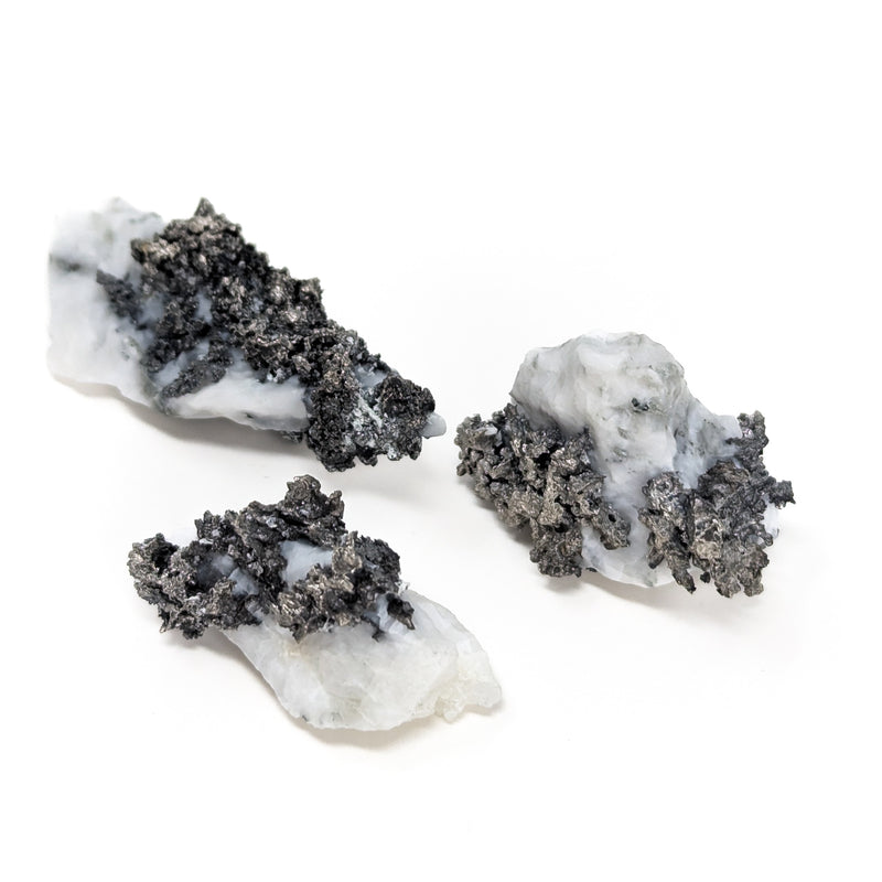 Dendritic Silver Ore in Calcite - Mineral