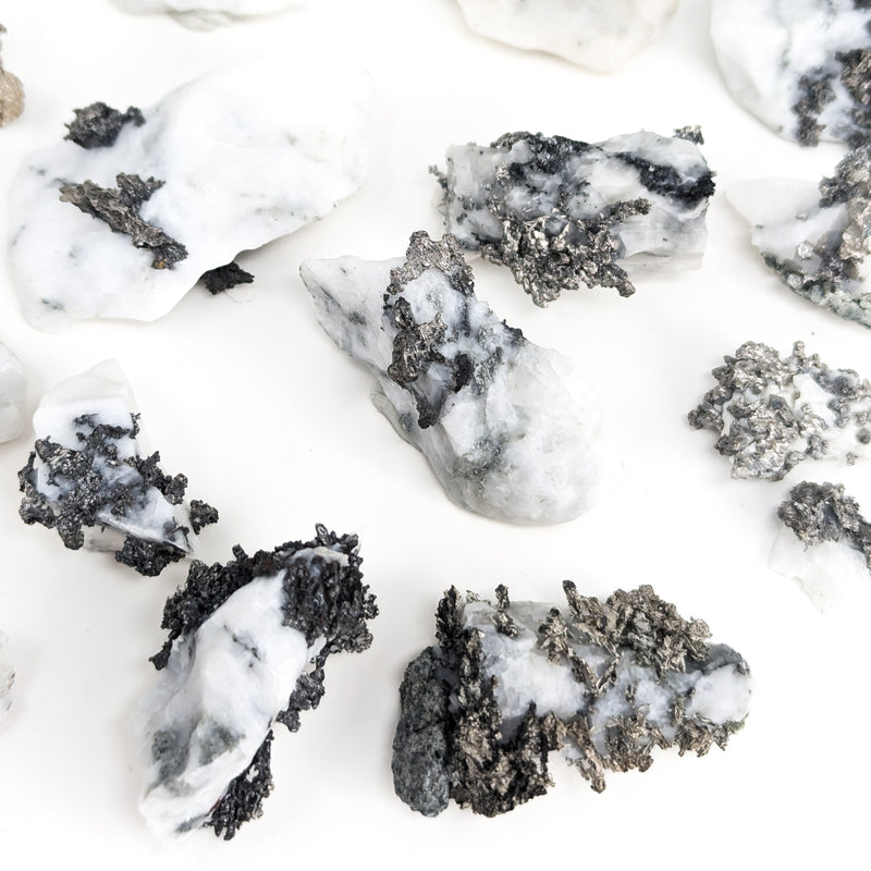 Dendritic Silver Ore in Calcite - Mineral