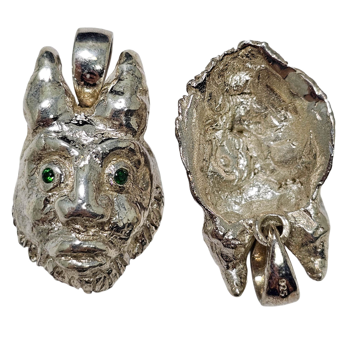 Devil Mask - Pendant - Broken Ox Creations - BC, Canada - Sterling Silver