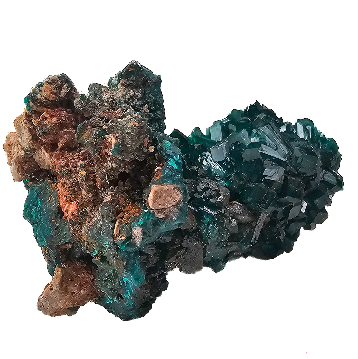 Dioptase mineral specimen.