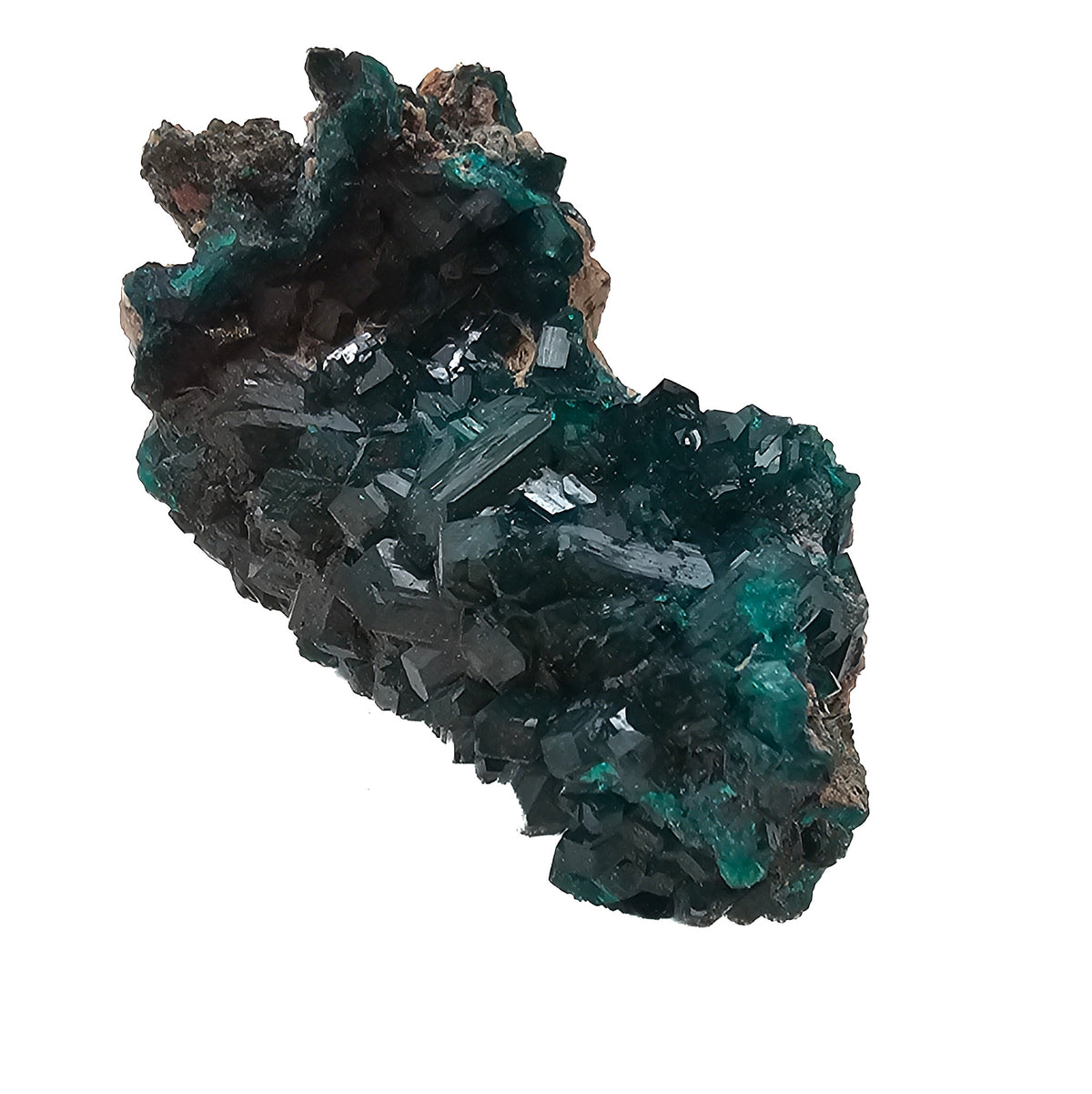 Dioptase mineral specimen.
