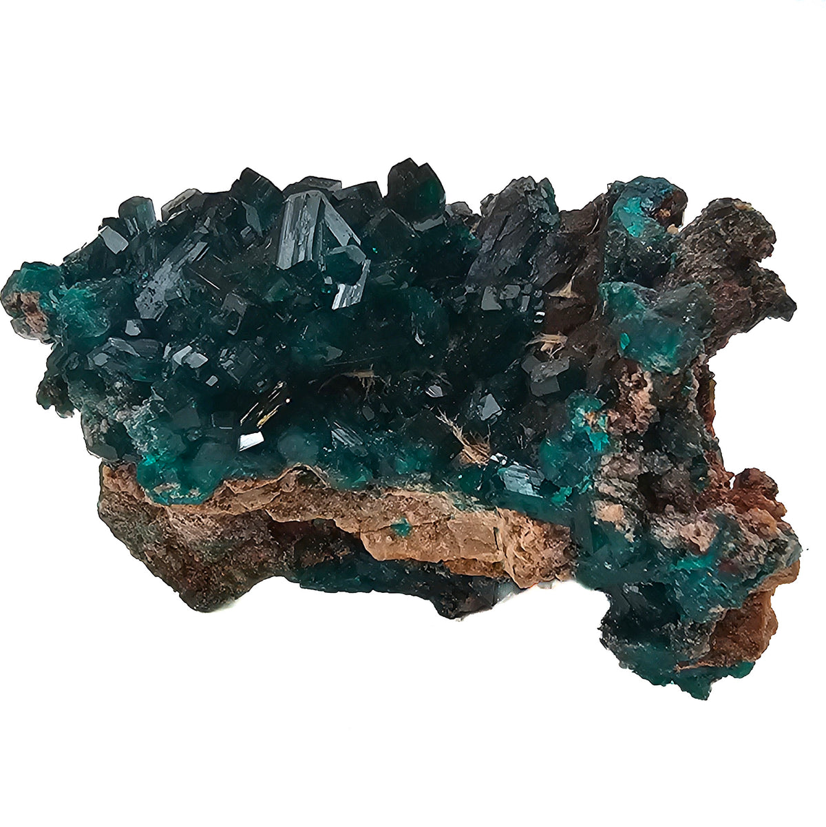 Dioptase mineral specimen.