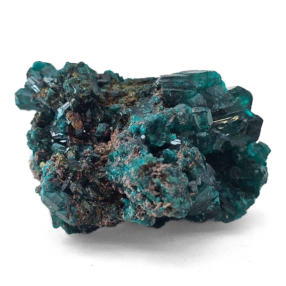 Dioptase specimen from Mindouli District, Pool Department, Republic of the Congo.