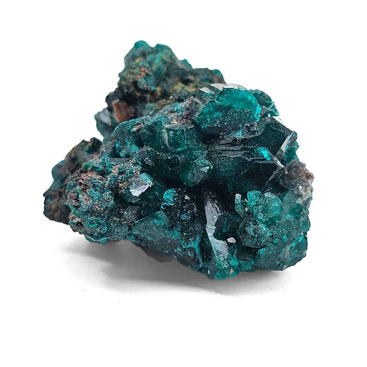 Dioptase specimen from Mindouli District, Pool Department, Republic of the Congo.