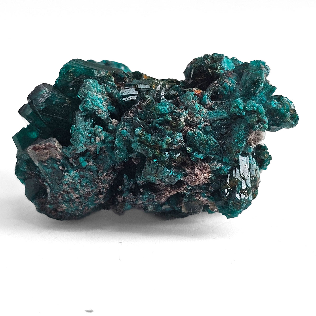 Dioptase specimen from Mindouli District, Pool Department, Republic of the Congo.