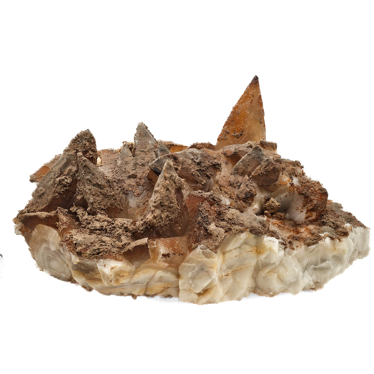 Dogtooth Calcite specimen, calcium carbonate, from Touissit mining district, Oriental Region, Morocco.