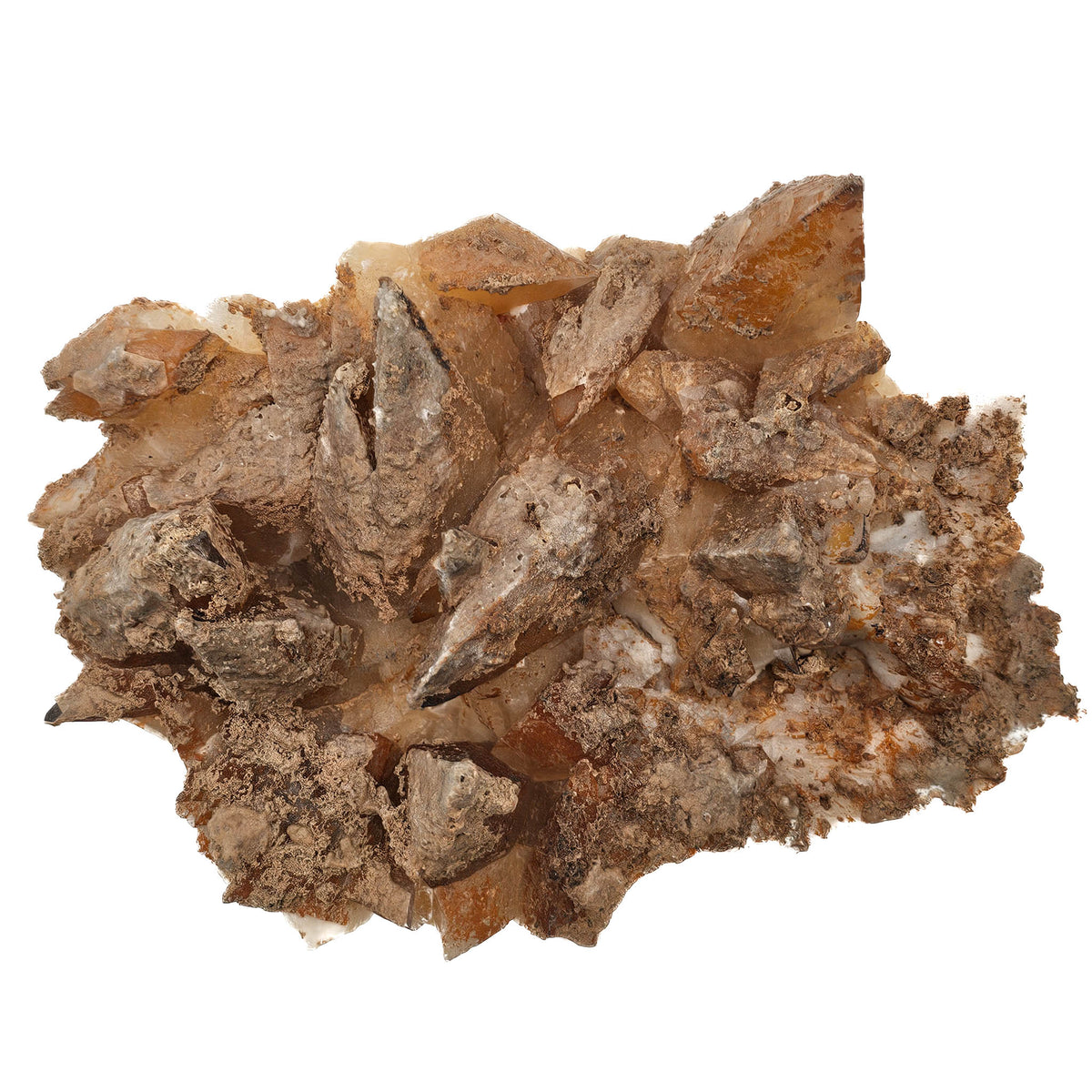 Dogtooth Calcite specimen, calcium carbonate, from Touissit mining district, Oriental Region, Morocco.