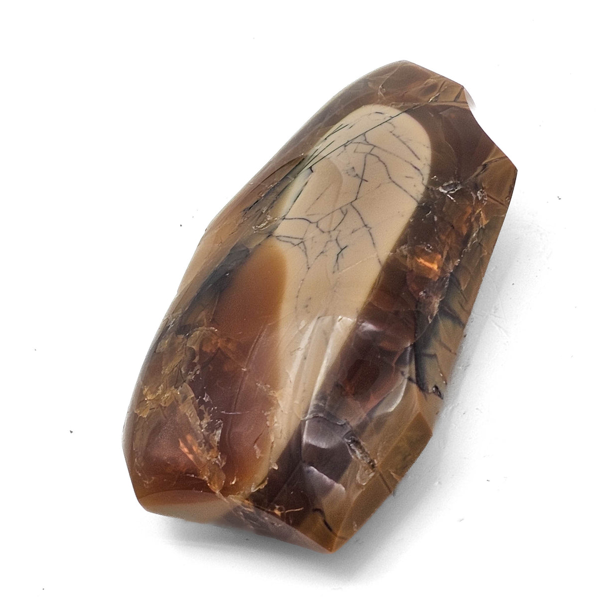 Fire Opal freeform, hydrated silica.