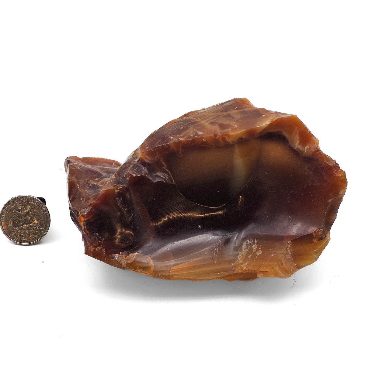 Fire Opal mineral specimen, hydrated silica.