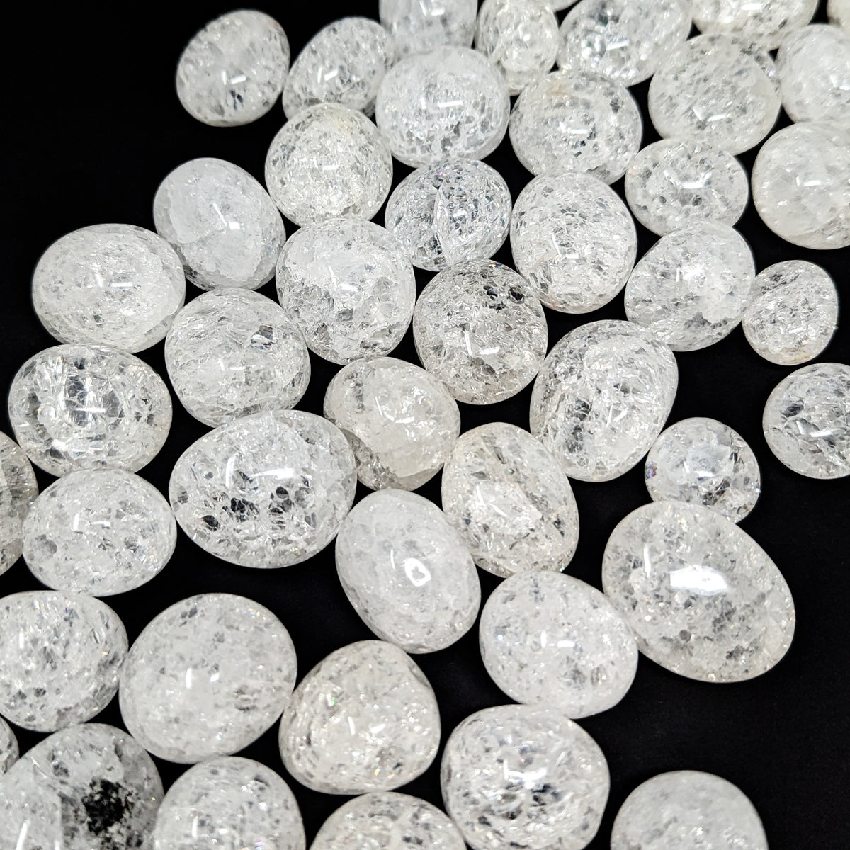 Fire and Ice Quartz tumble from Brazil.