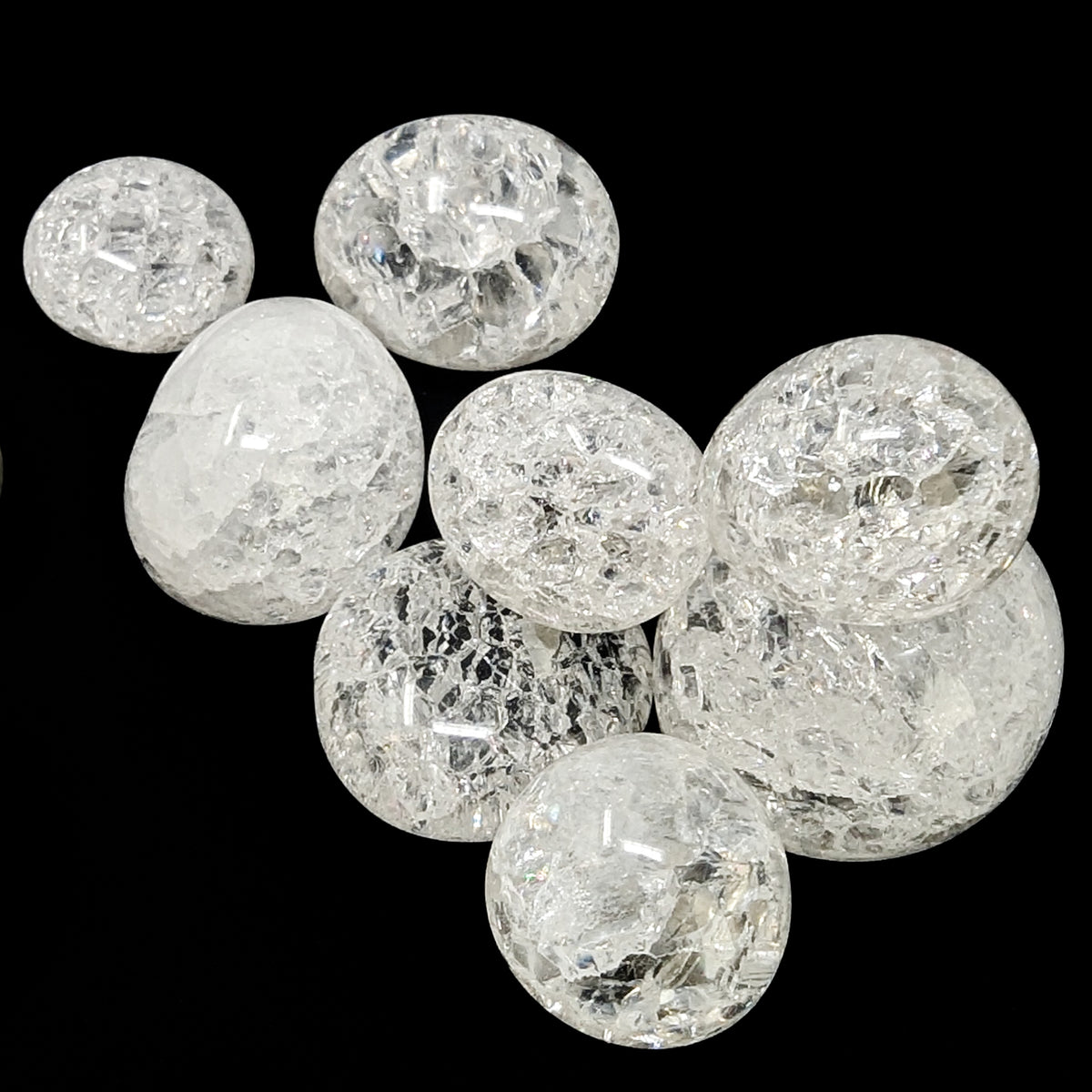 Fire and Ice Quartz tumble from Brazil.