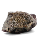 Pyrite and Quartz on Purple Fluorite - Specimen