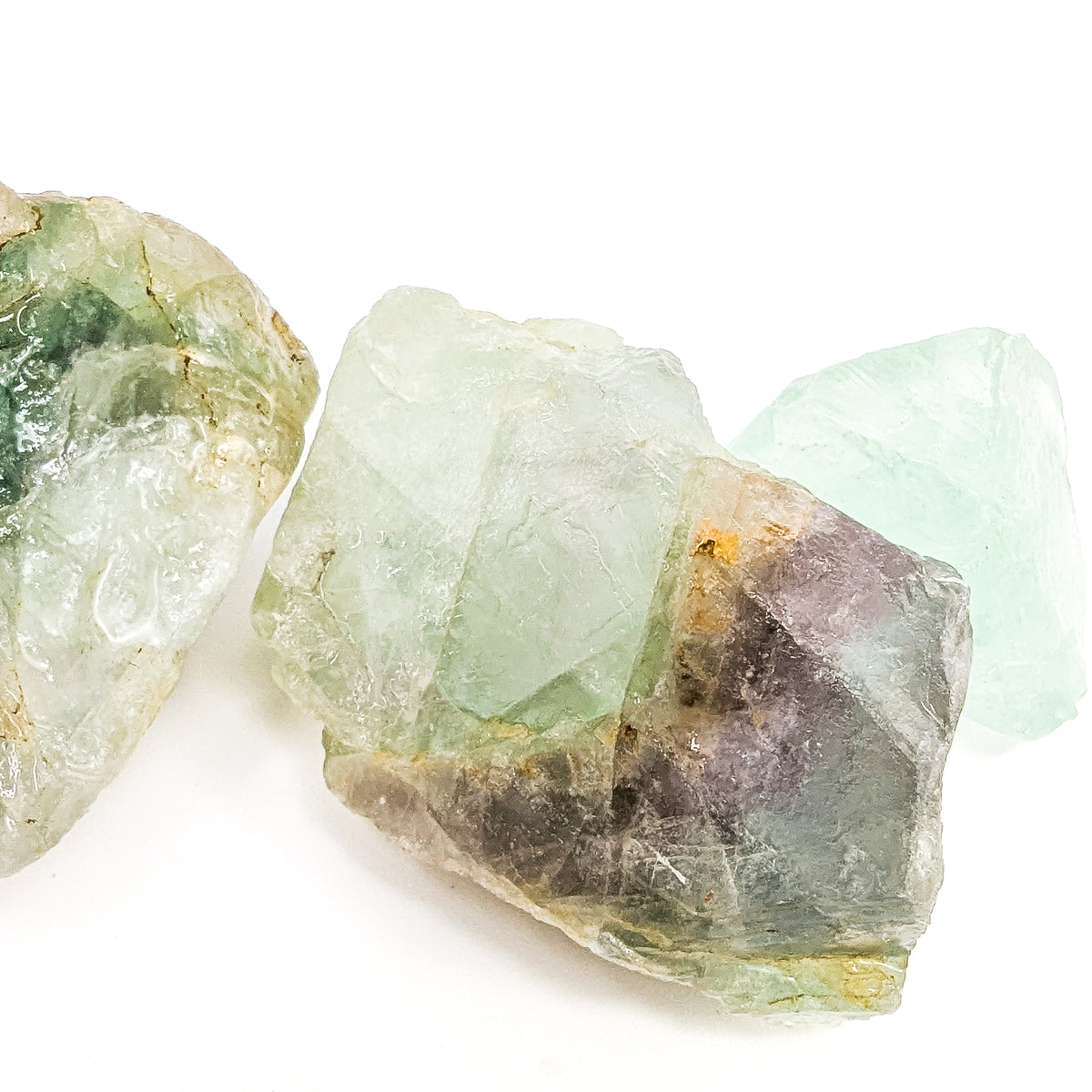 Fluorite rough from Kelowna, BC – pale and green pieces