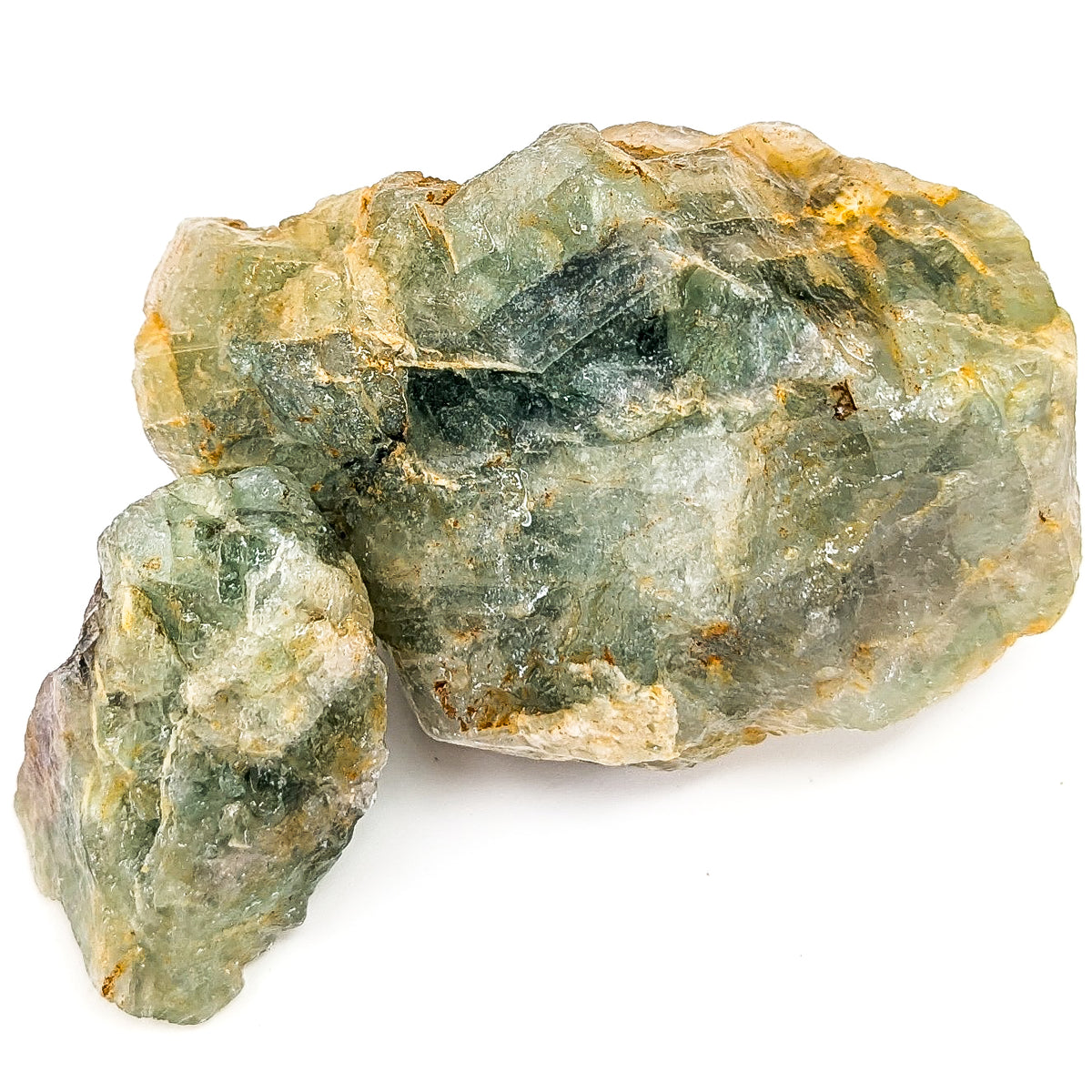 Fluorite rough from Kelowna, BC – two large rough pieces