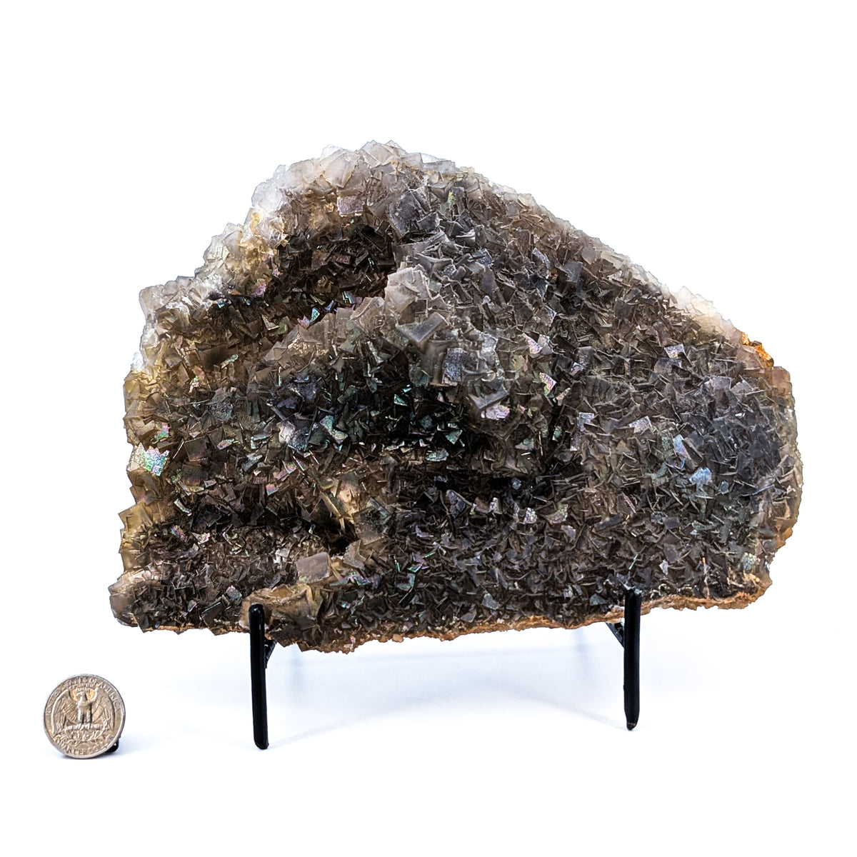 Iridescent Fluorite specimen, calcium fluoride.
