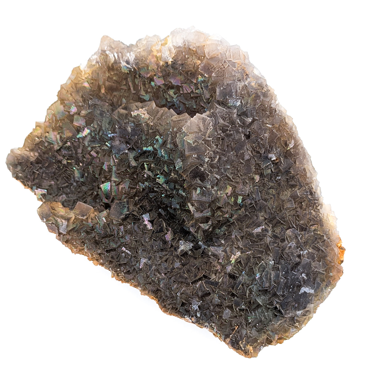 Iridescent Fluorite specimen, calcium fluoride.