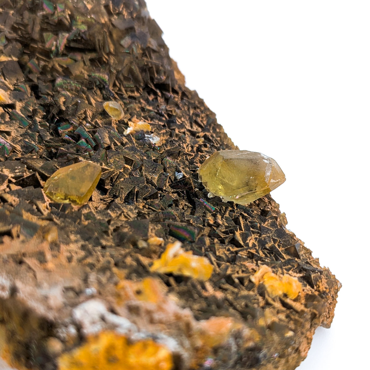 Iridescent Fluorite specimen, calcium fluoride.