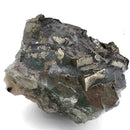 Chalcopyrite & Pyrite on Green Fluorite - Specimen