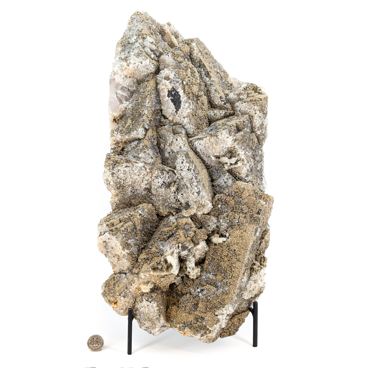 Fluorite with Pyrite specimen, most likely from Sidi Ayad, Boulemane, Morocco.