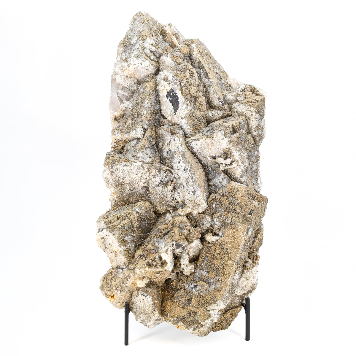 Fluorite with Pyrite specimen, most likely from Sidi Ayad, Boulemane, Morocco.