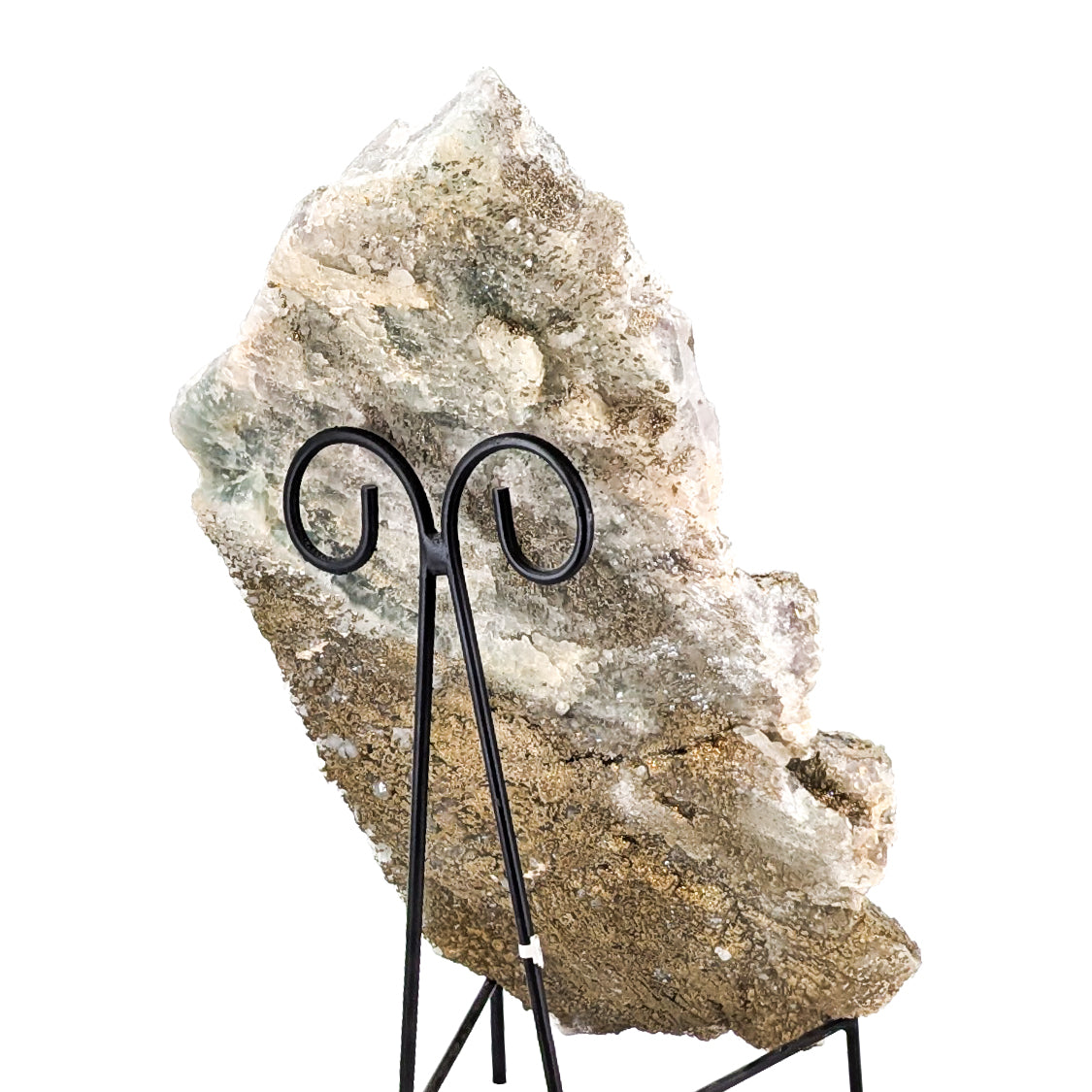 Fluorite with Pyrite specimen, most likely from Sidi Ayad, Boulemane, Morocco.