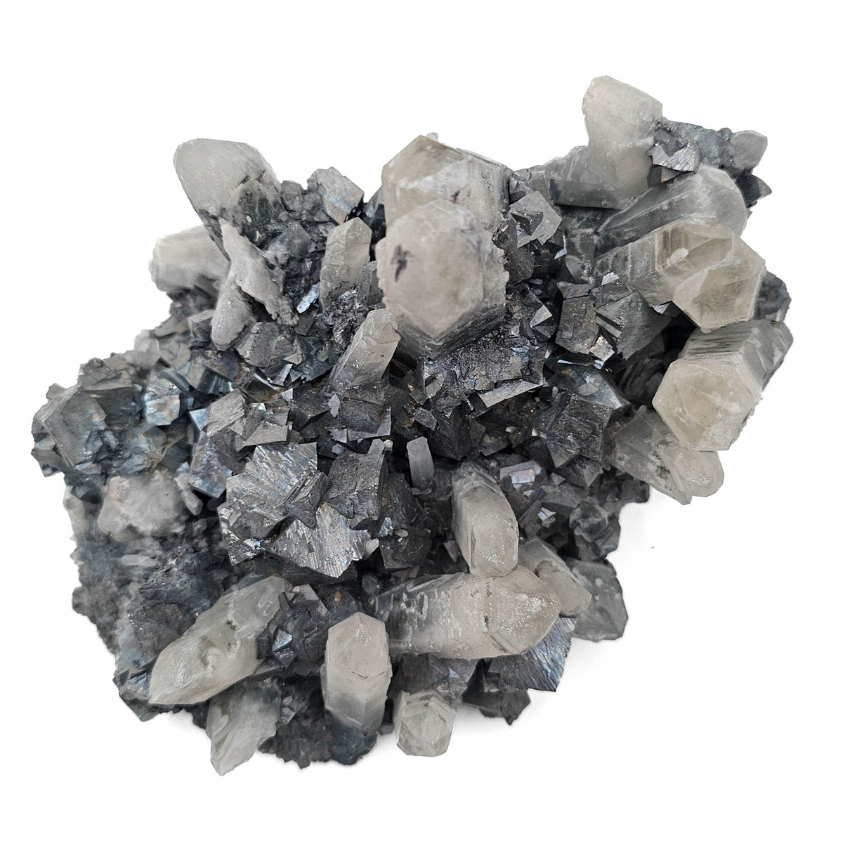 Galena with Quartz specimen from Chenzhou mining district, Hunan Province, China.