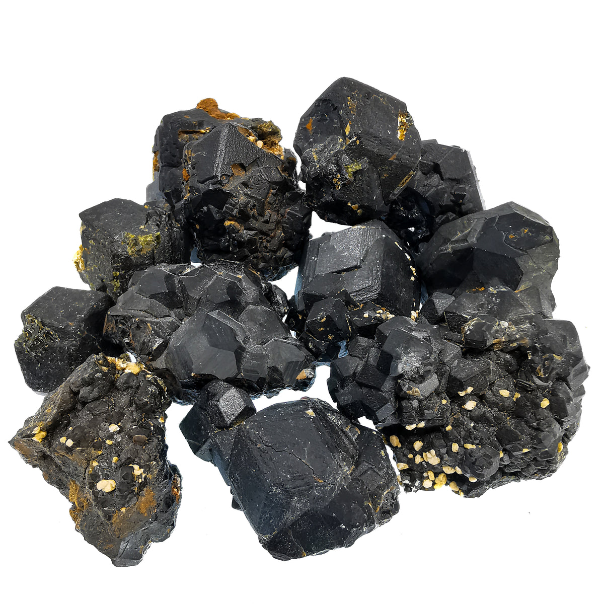 Andradite garnet from Morocco – pile of specimens
