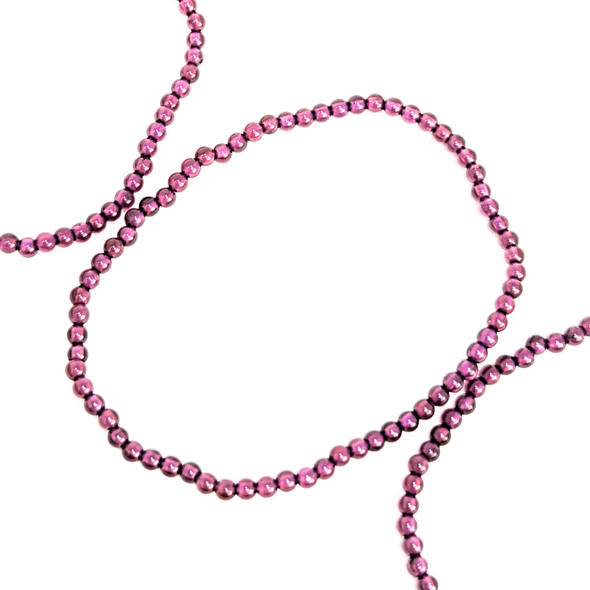 Rhodolite garnet round bead bracelet – two bracelets