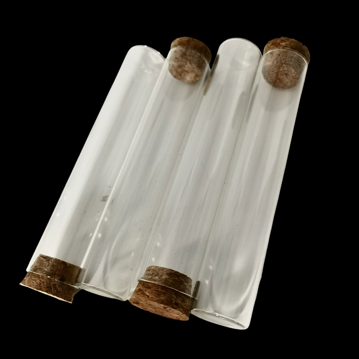 Glass Vial With Cork display, made of glass and cork.