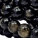 Gold Sheen Obsidian - Round Bead Bracelet