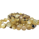 Golden Mica - Round Bead Bracelet - Solar Plexus Chakra - Brazil 