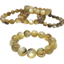 Golden Mica - Round Bead Bracelet - Solar Plexus Chakra - Brazil 