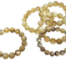 Golden Mica - Round Bead Bracelet - Solar Plexus Chakra - Brazil 
